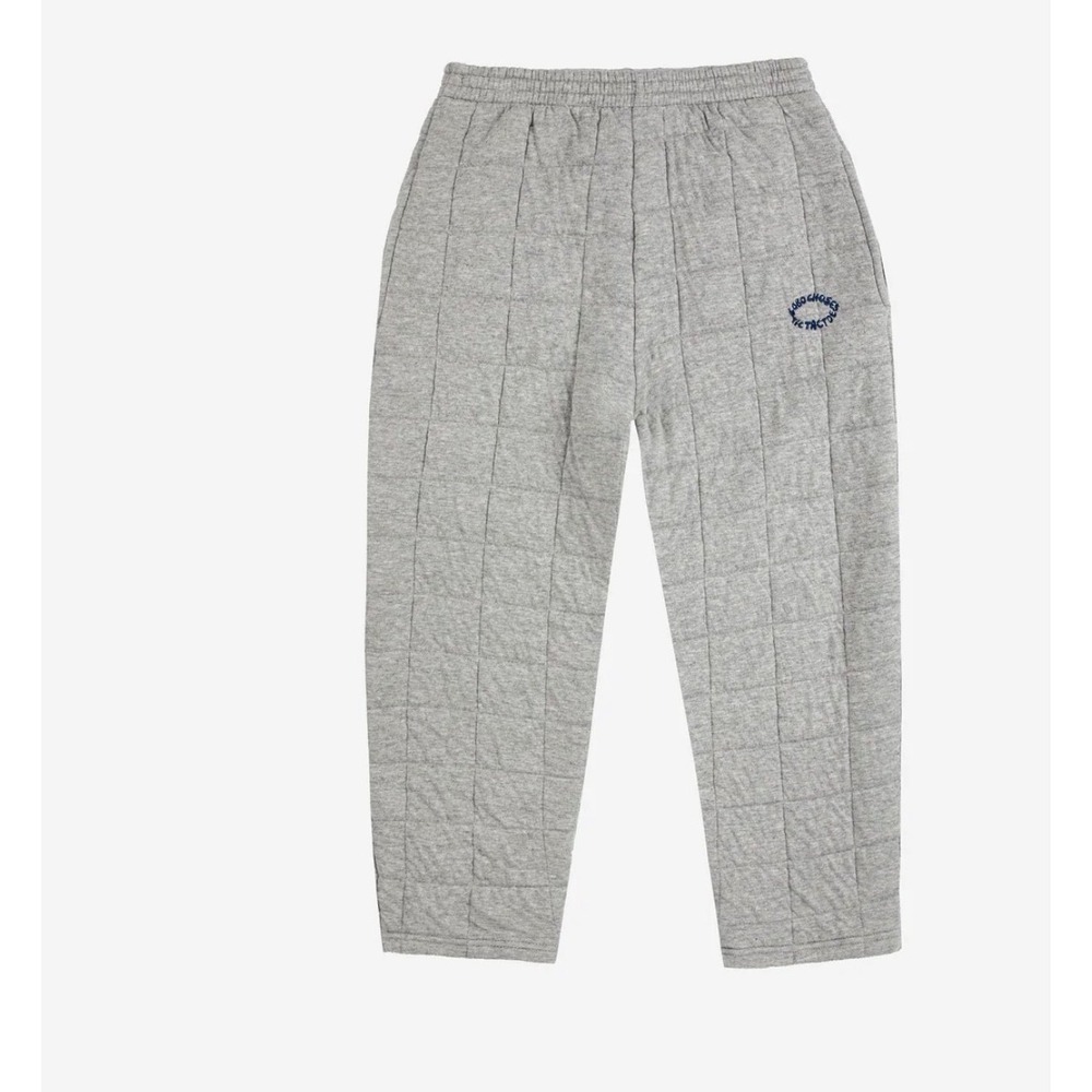 Bobo Choses Boys Light Grey Padded Trousers Quilted Pants NWT